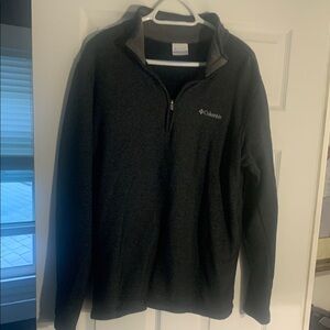 Columbia Black and Gray 3/4 Zip Up Sweater